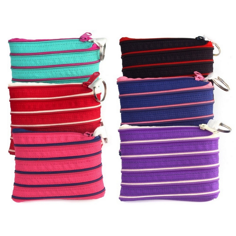 Coin purse fabric all zipper