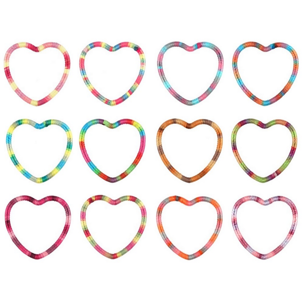 Bangle cotton heart with rainbow effect