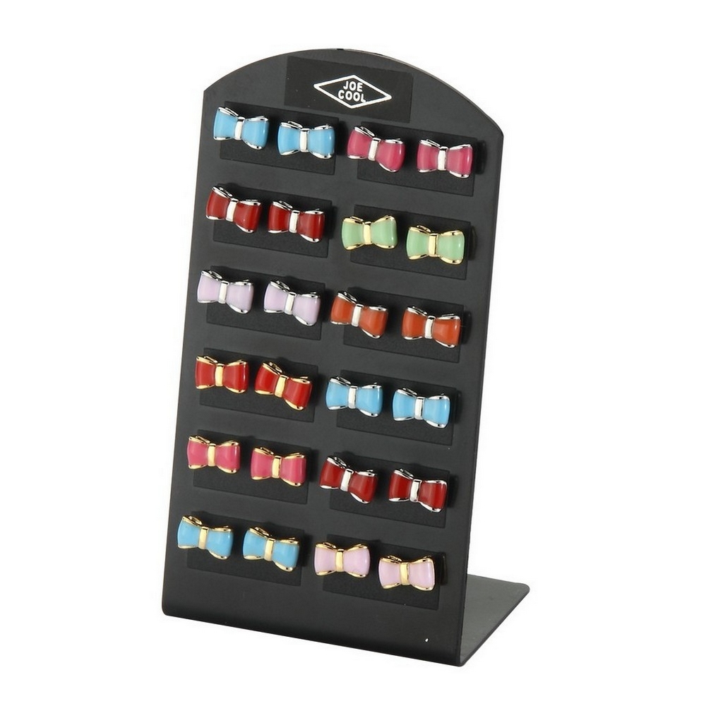 Stud earring enamel bow