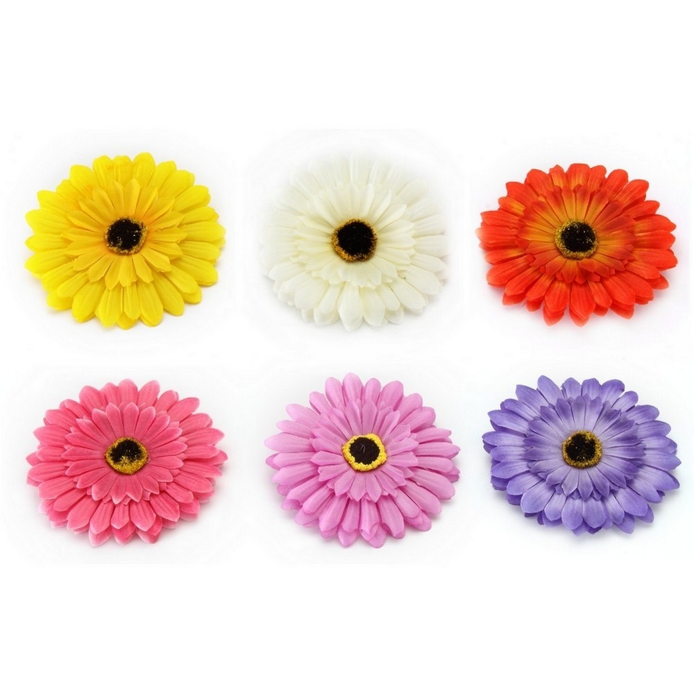 Brooch & hairwear fabric gerbera