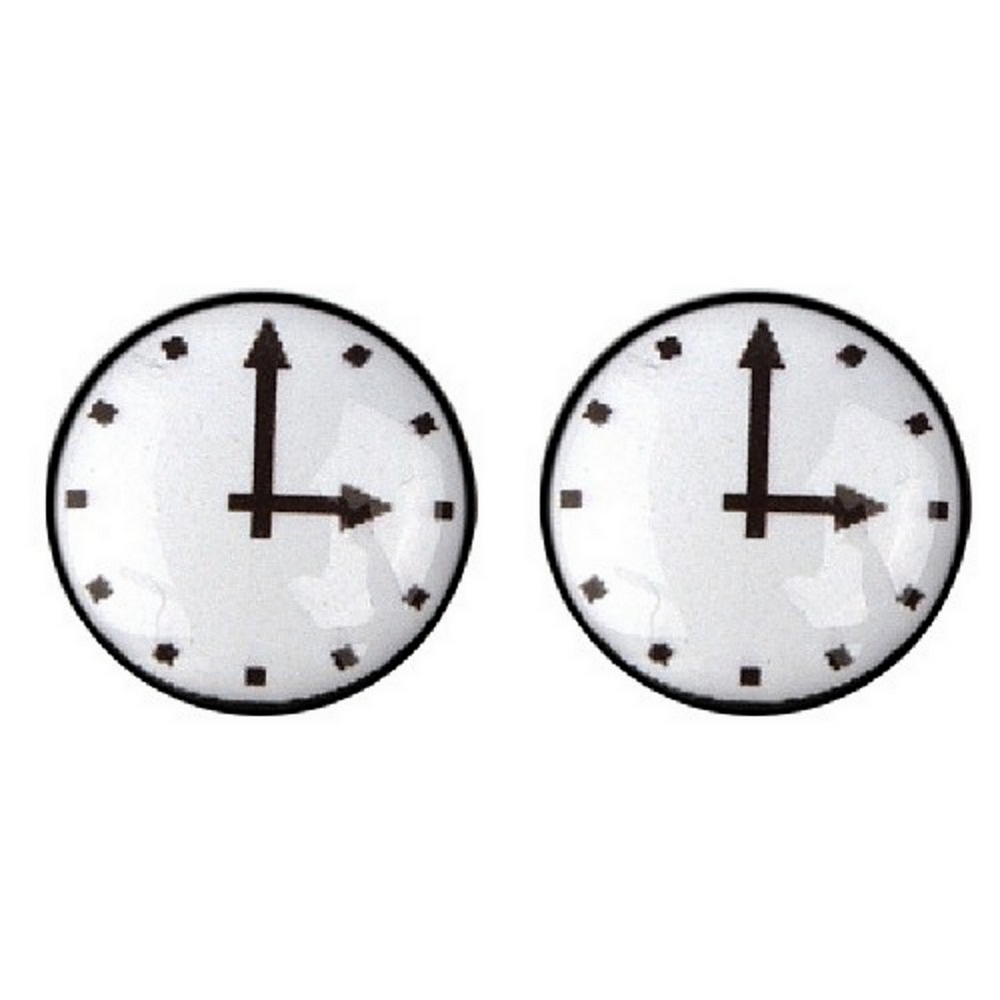 Stud earring resin clock face