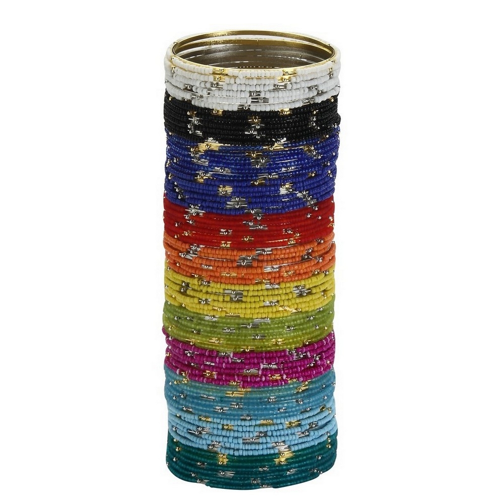 Bangle glass beads & metal