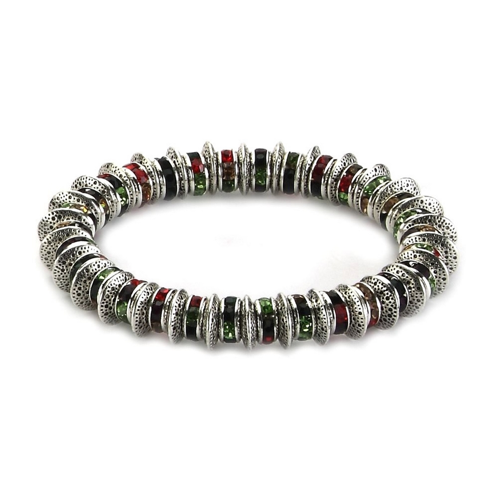Bracelet crystal glass rainbow wheels