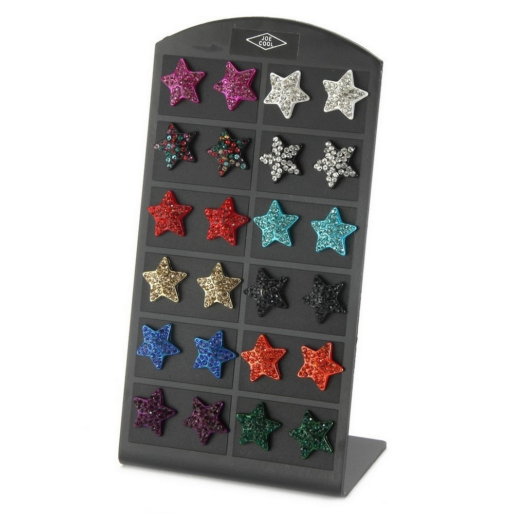 Stud earring crystal glass star