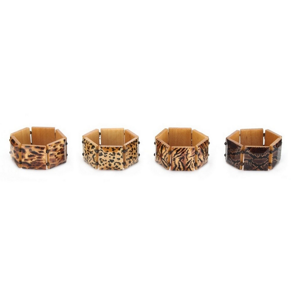 Bracelet wood square 3cm