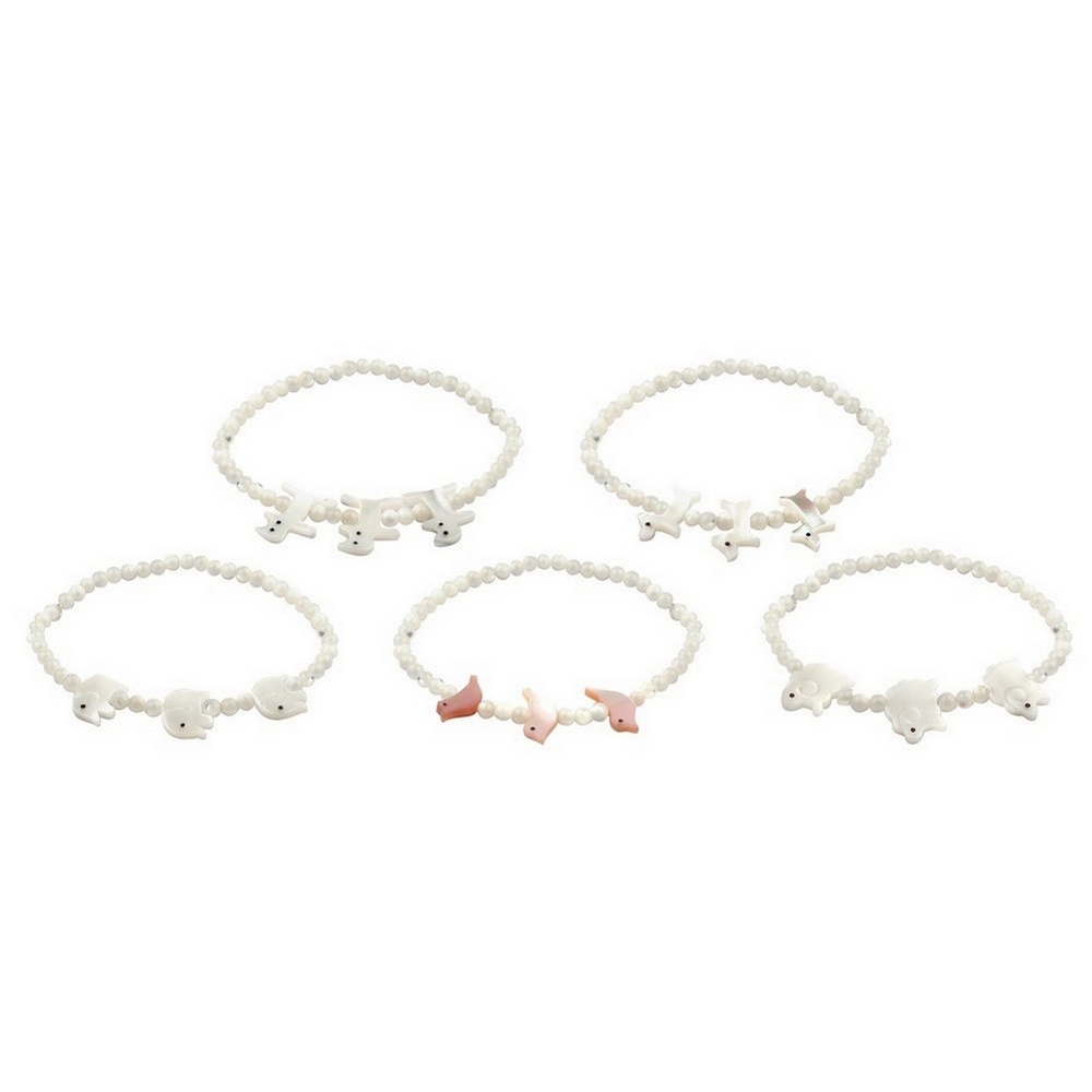 Bracelet mother of pearl animals 4mm
