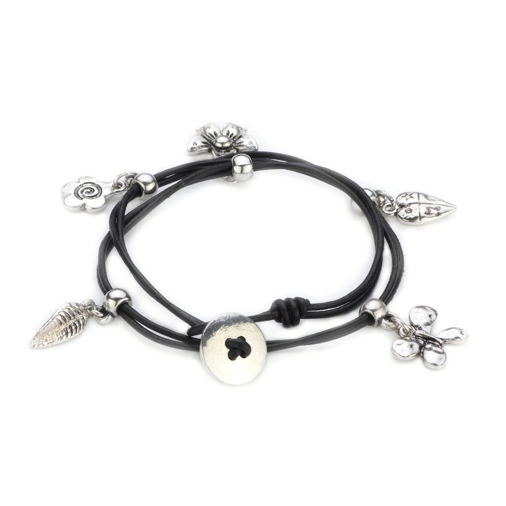 Wrap bracelet dainty charms