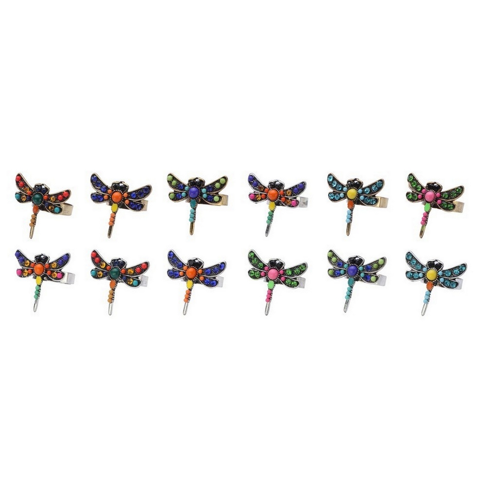 Ring enamel & crystal glass dragonfly