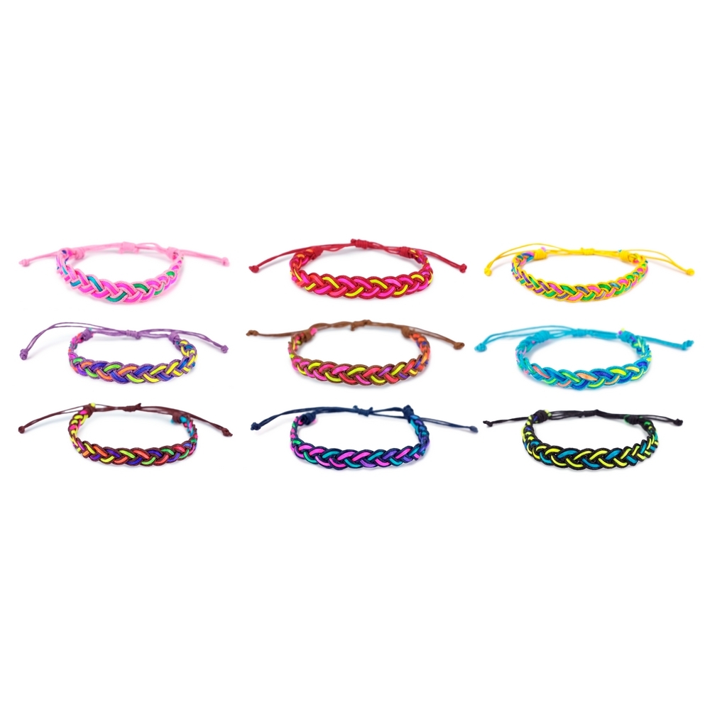 Bracelet cotton neon woven
