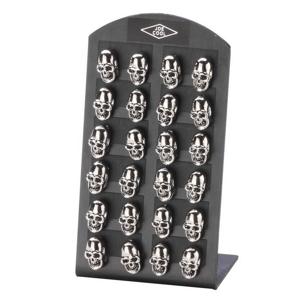 Stud earring skull silver