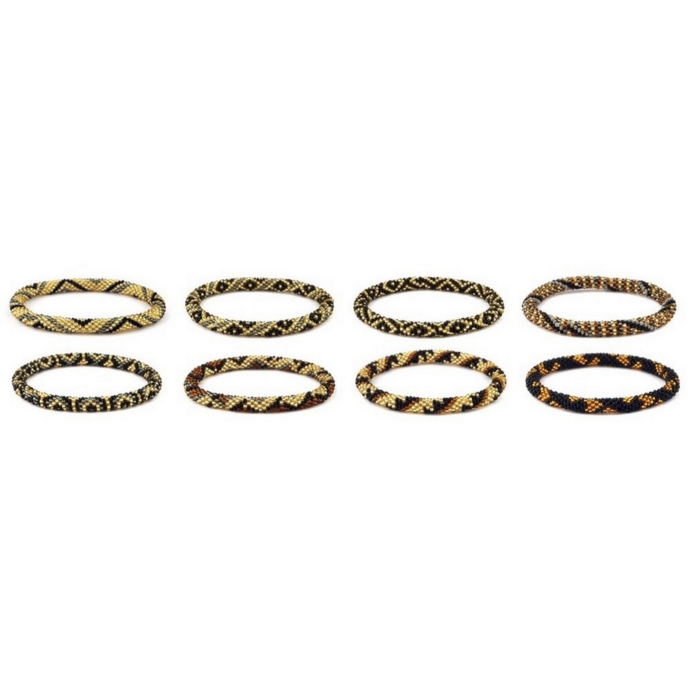 Bracelet kurush aztec style black & gold
