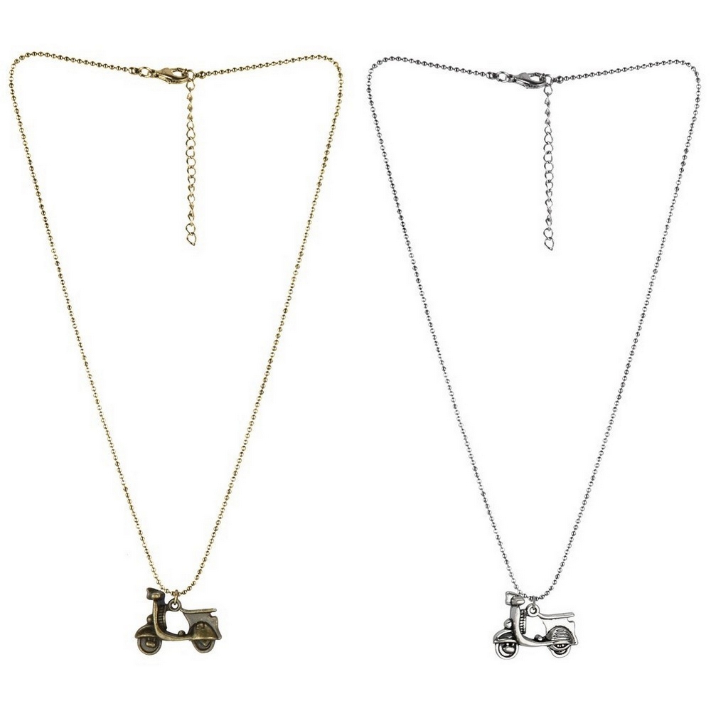 Necklace with a pendant scooter