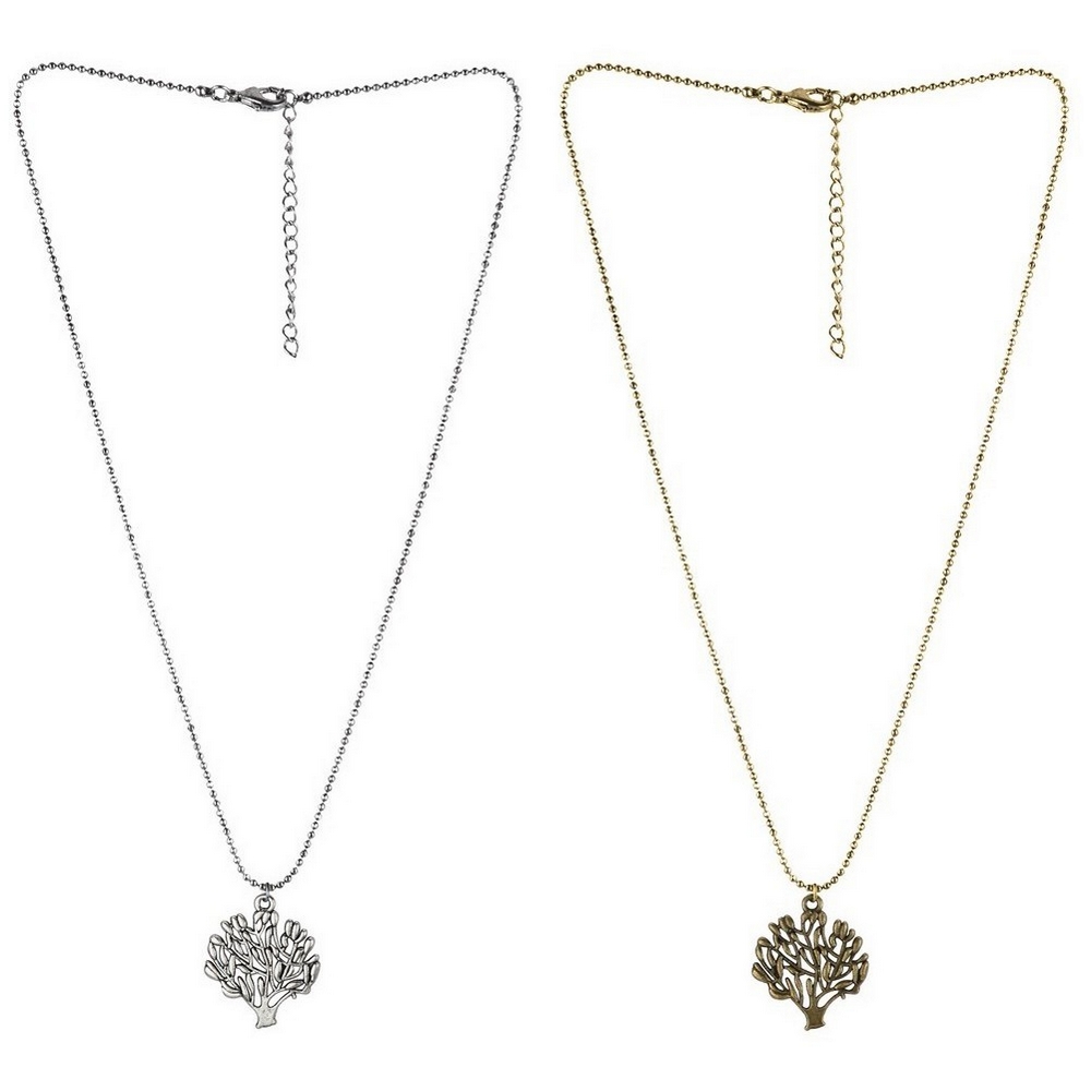 Necklace with a pendant bush
