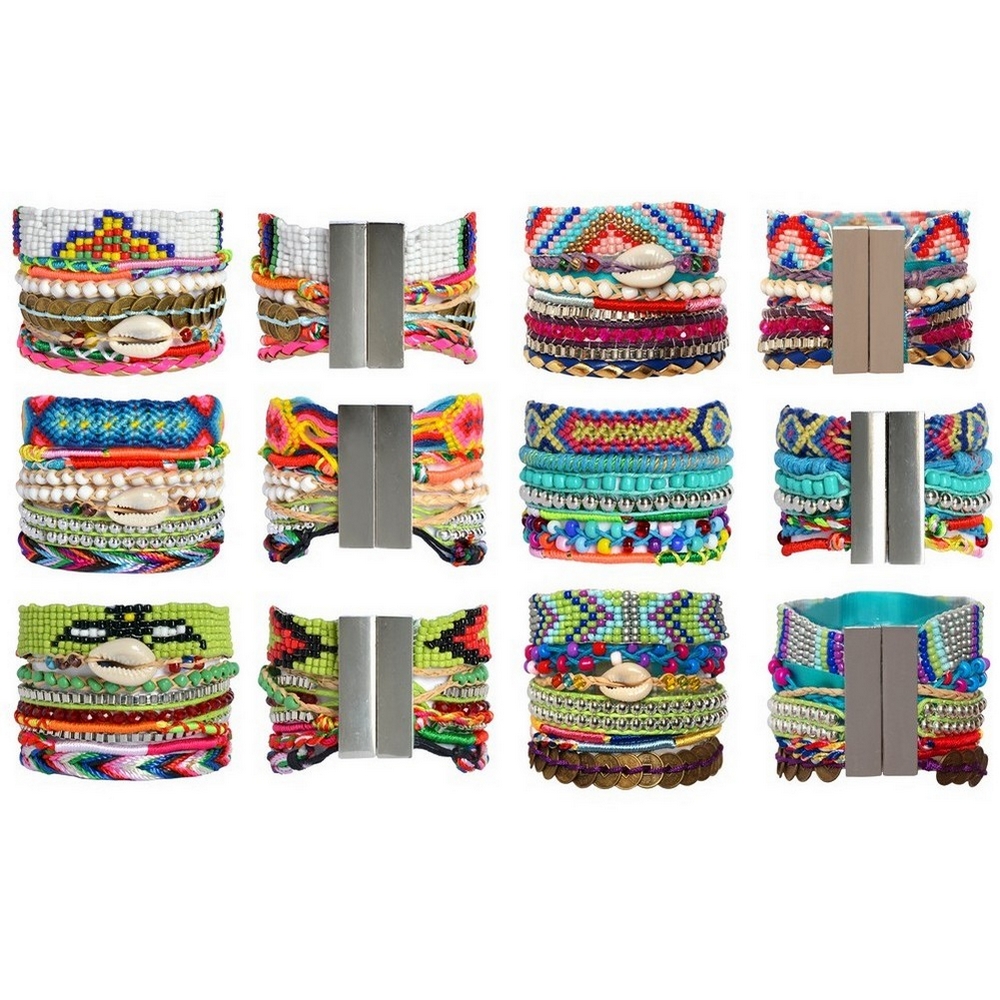 Bracelet glass hipanema inspired Assorted Colours