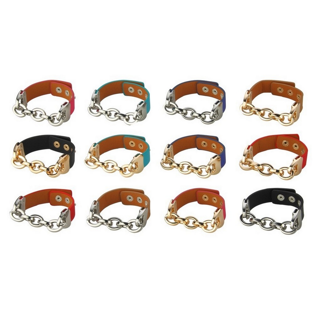 Bracelet chain cuff bright colours