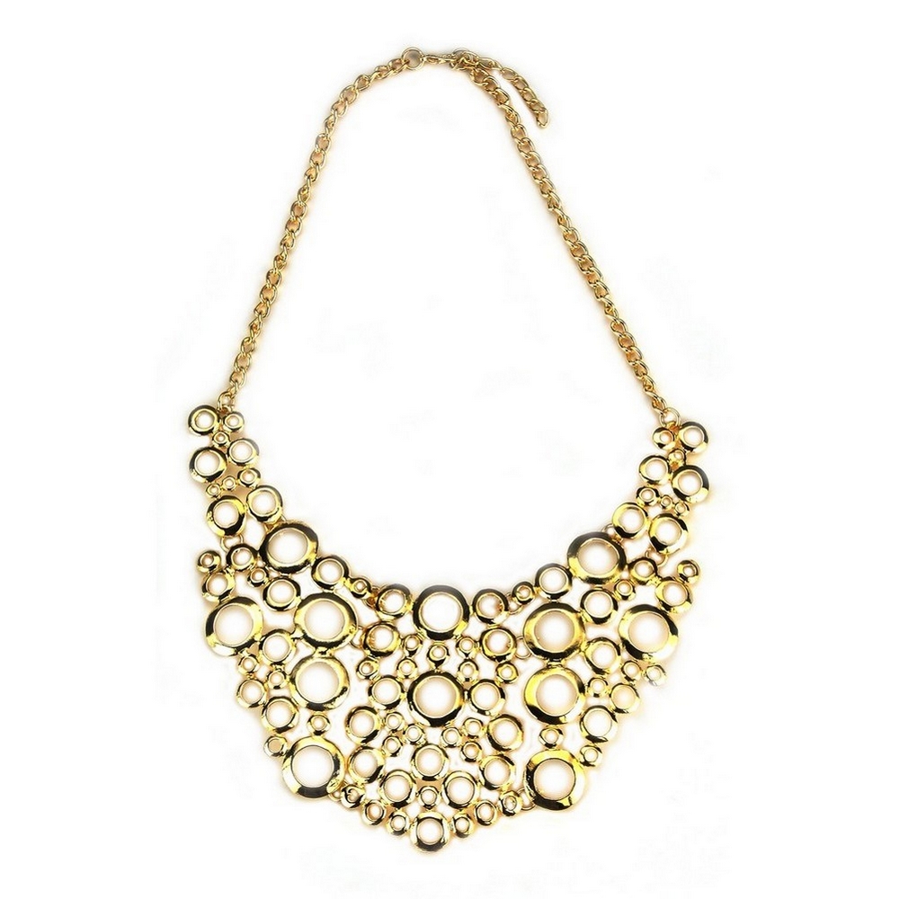 Chain necklace with feature volcanic lava gold