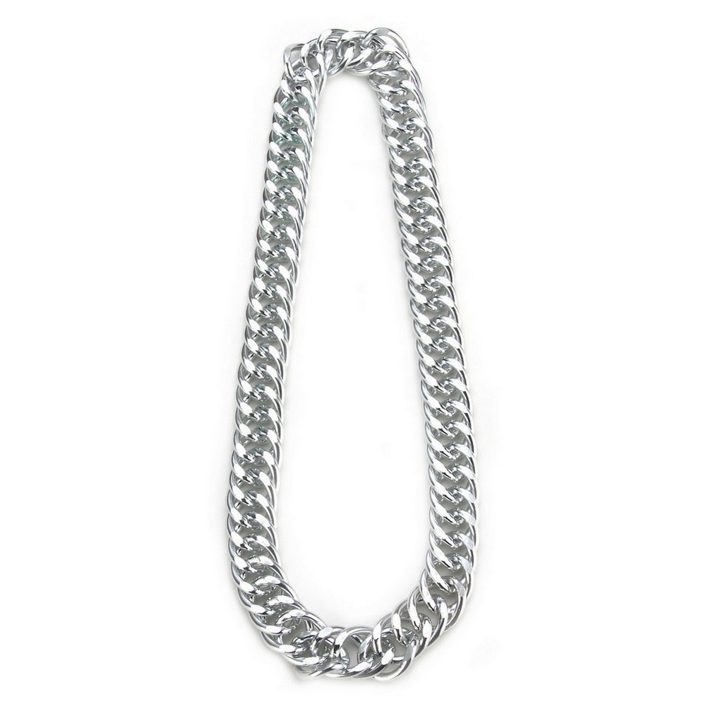 Necklace chain heavy curb 80cm silver