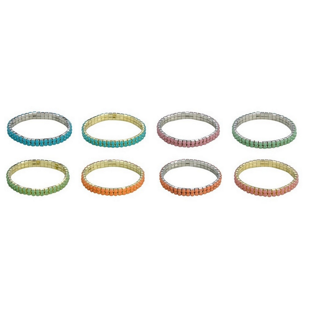 Bracelet acrylic pastel elasticated