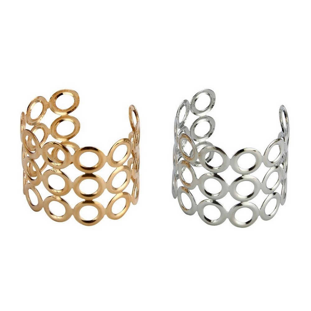 Bangle 3 row disc cuff