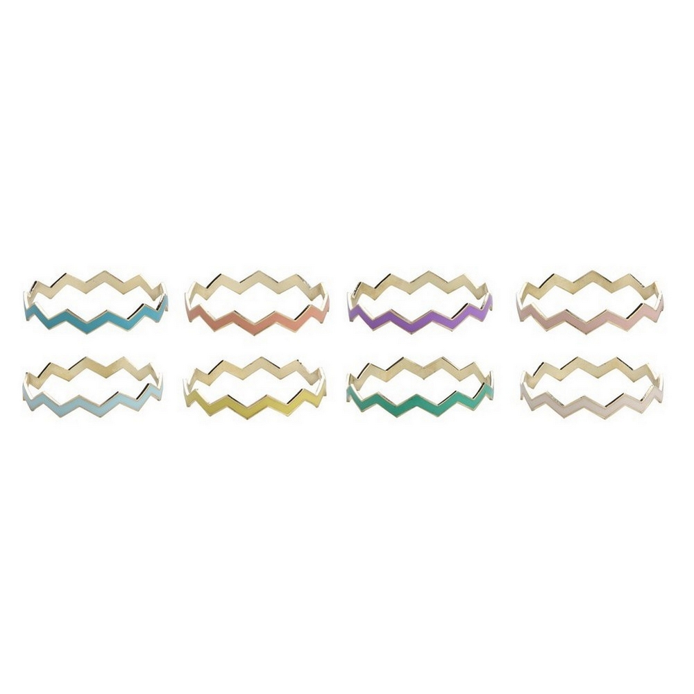 Bangle enamel pastel zig zag