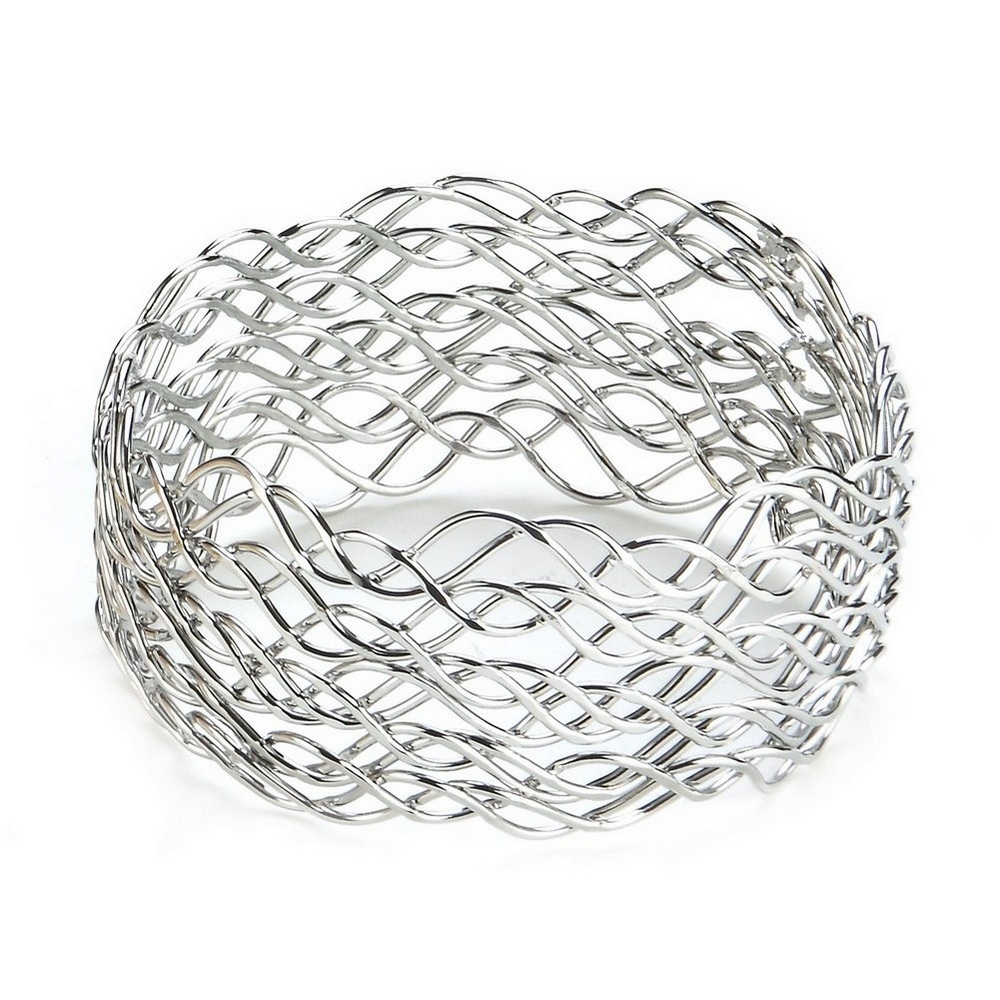 Bangle sound waves silver