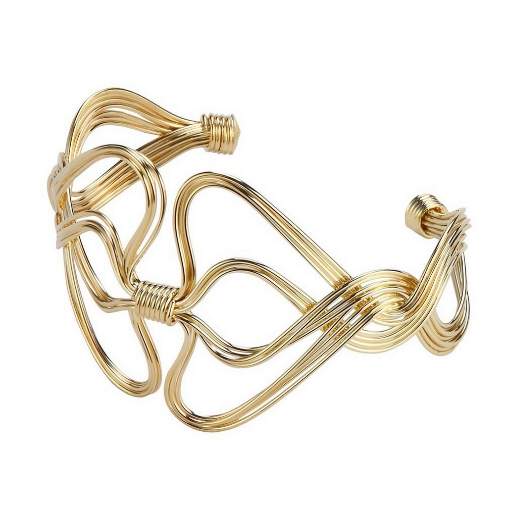 Bangle art noveau intertwined gold
