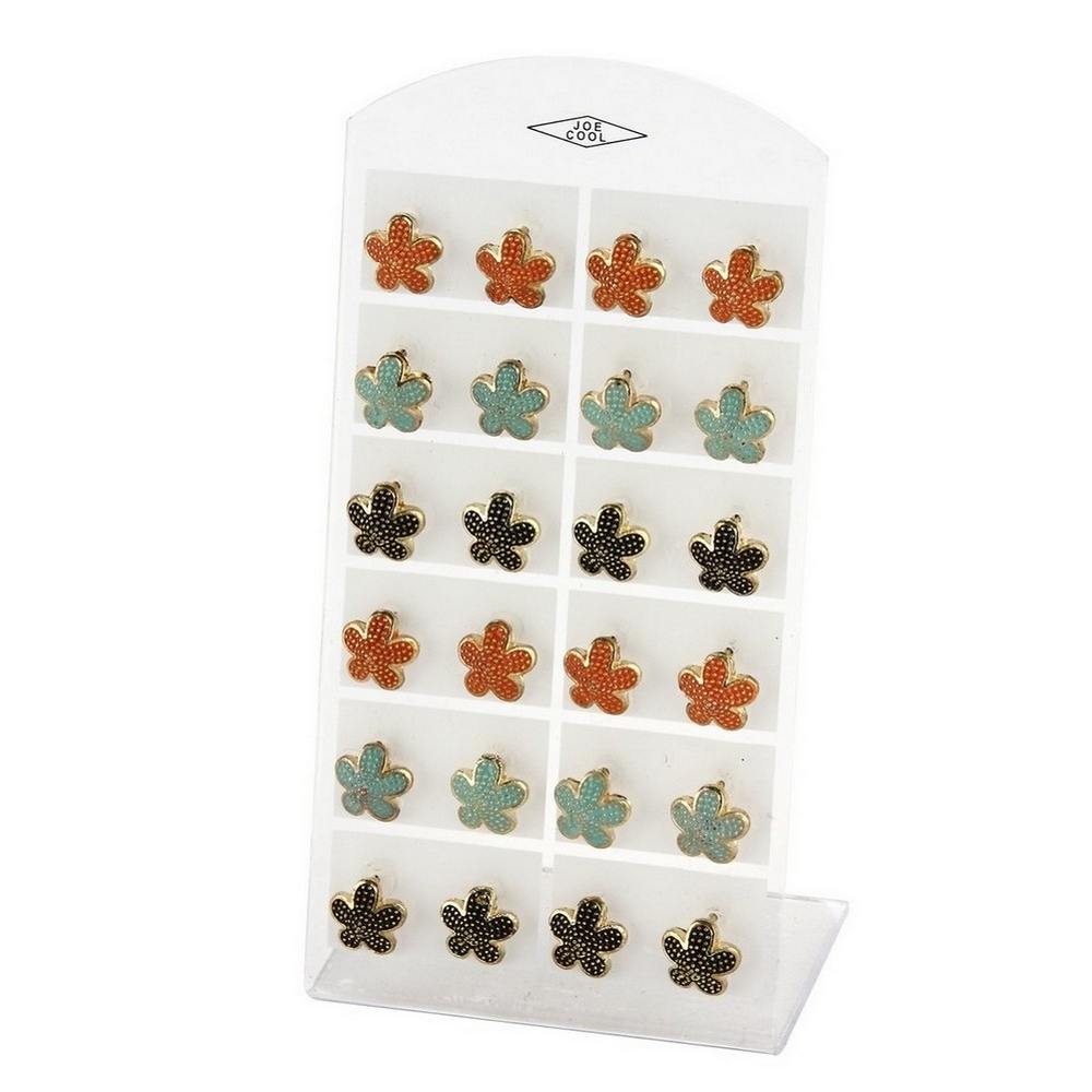 Stud earring enamel flower