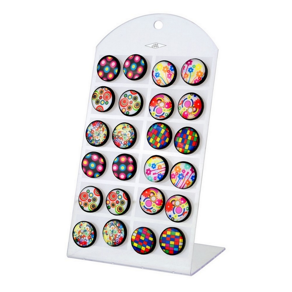 Stud earring resin psychedelic