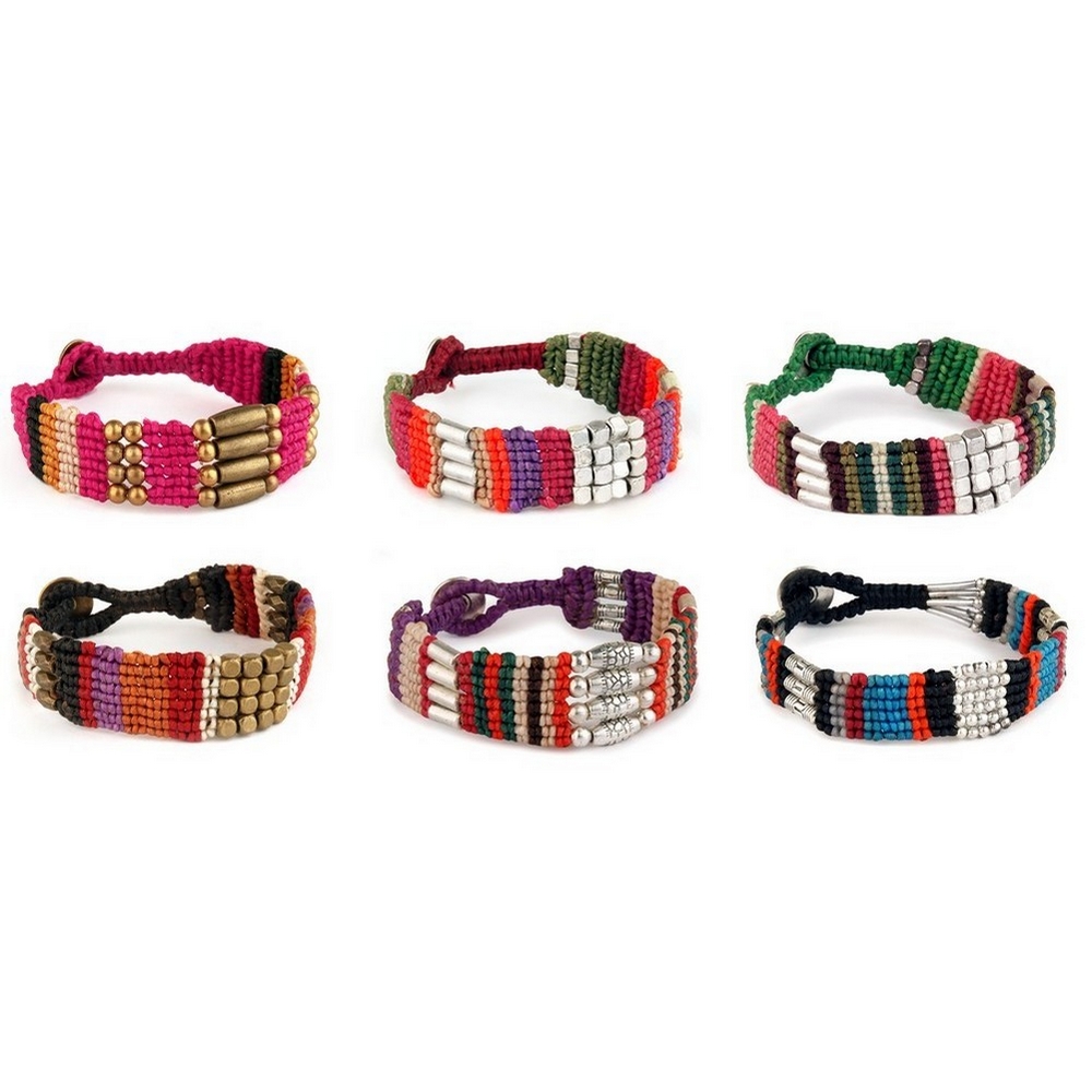 Bracelet cord mexicana bead & weave