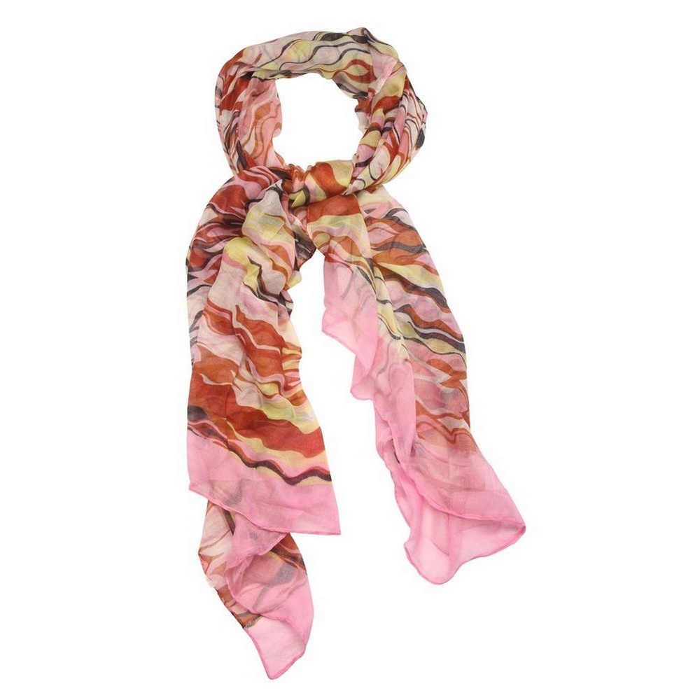 Scarf ripple waves fuchsia pink