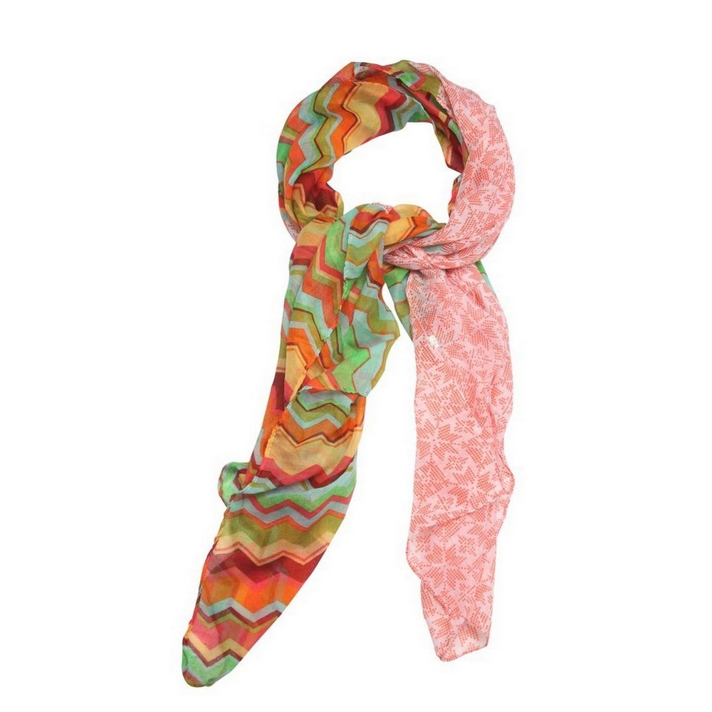 Scarf ziggy zag pink