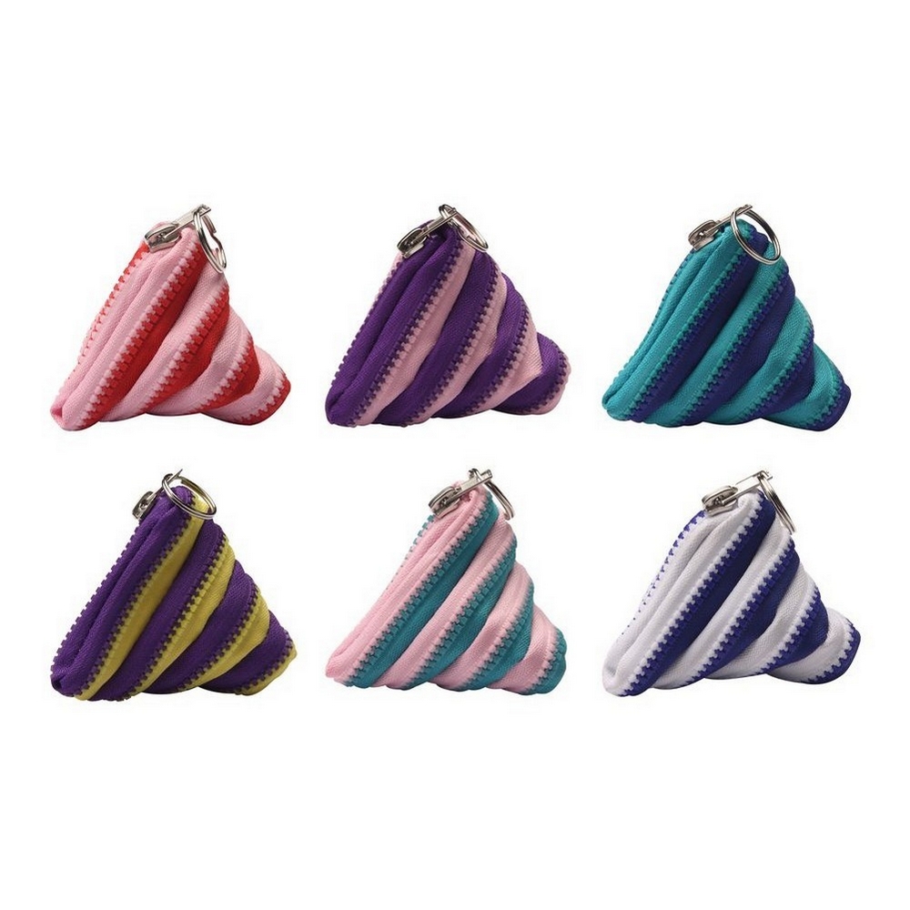 Coin purse zipper pyramid