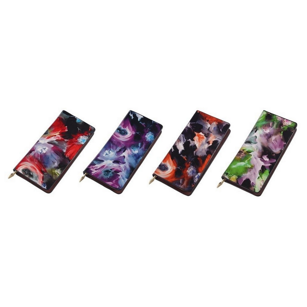 Zip wallet gloss artists flower