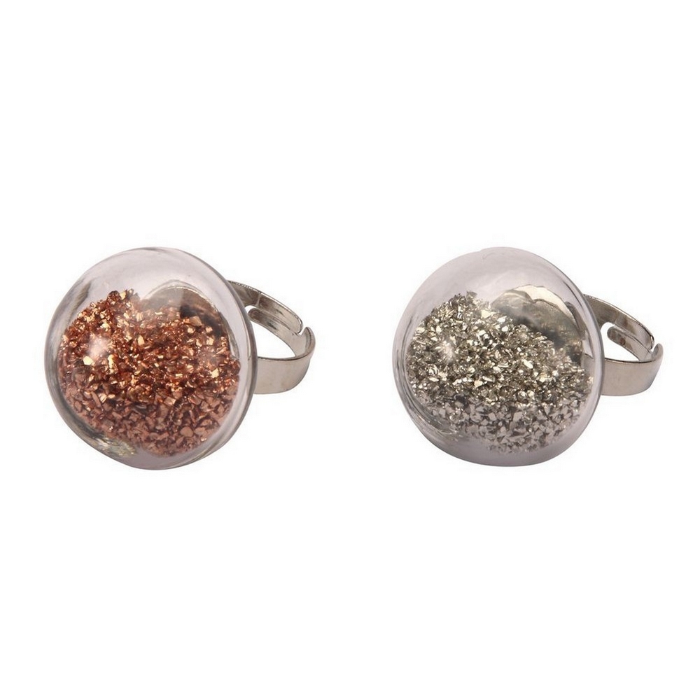 Ring glitter dome