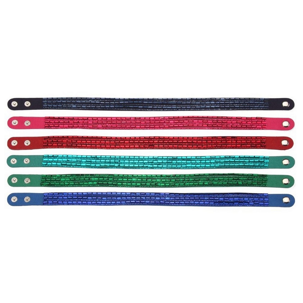 Wrap bracelet crystal multi-strand colours
