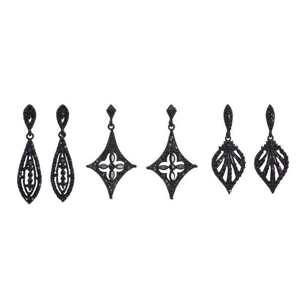 Drop earring crystal glass marcasite grand hotel
