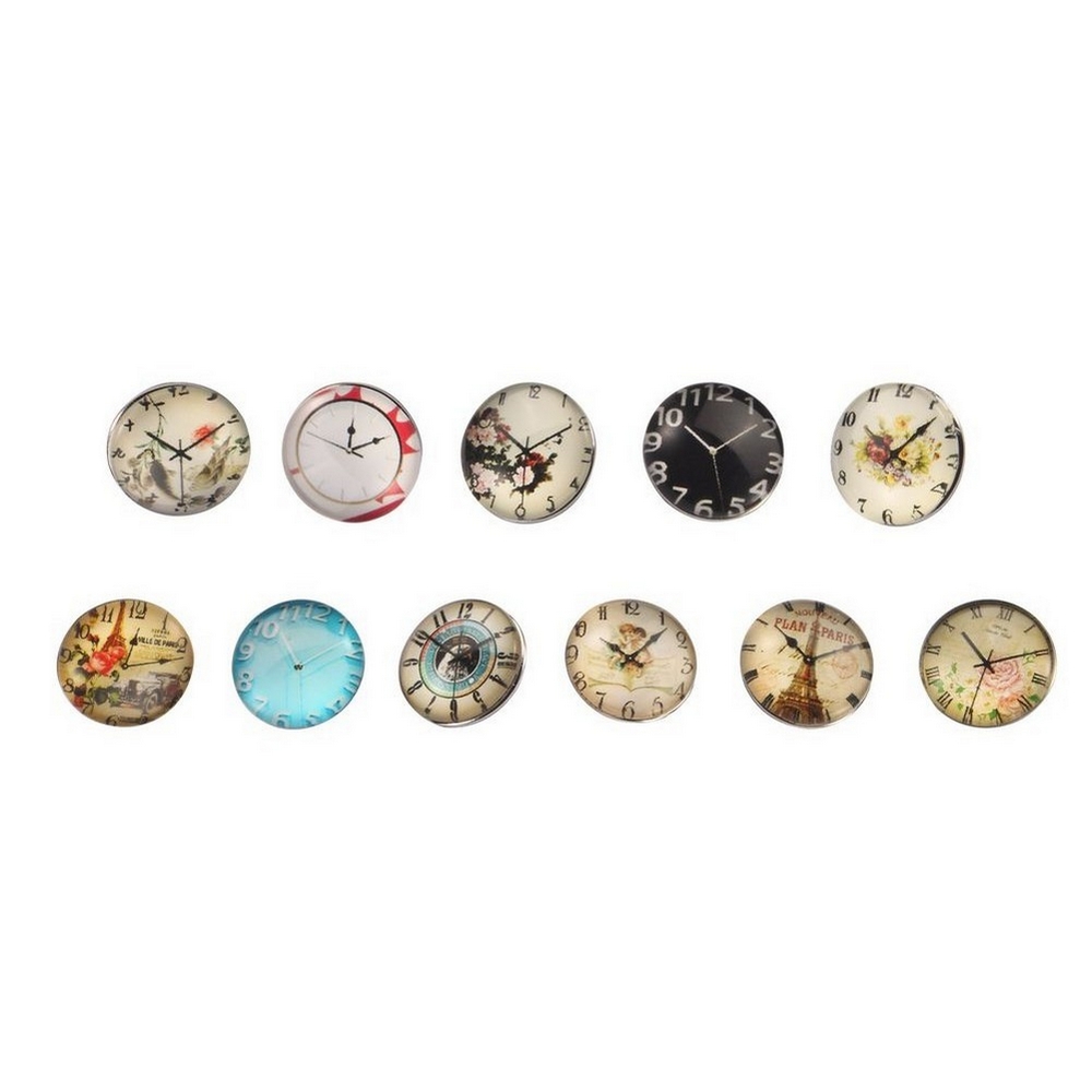 Press stud clock faces