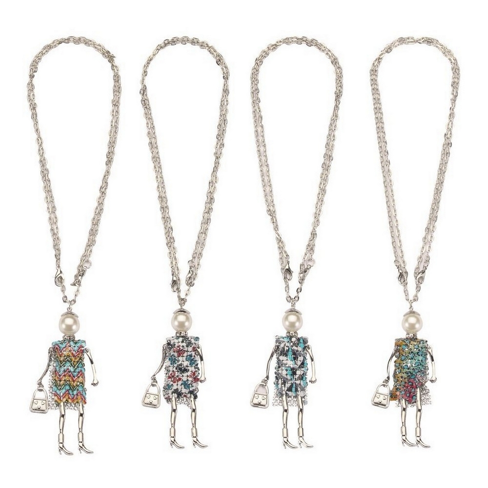 'Any length' necklace with a pendant acrylic go girls fashionista