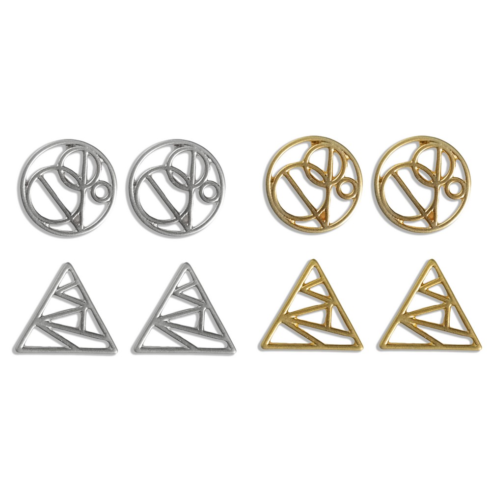 Stud earring neo geometrics