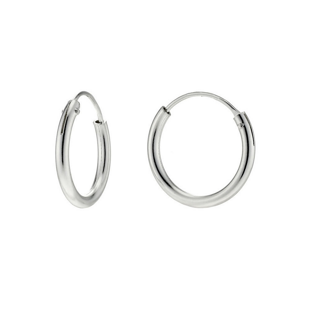 Hoop earring 925 silver hinge 1.5 x 8mm silver