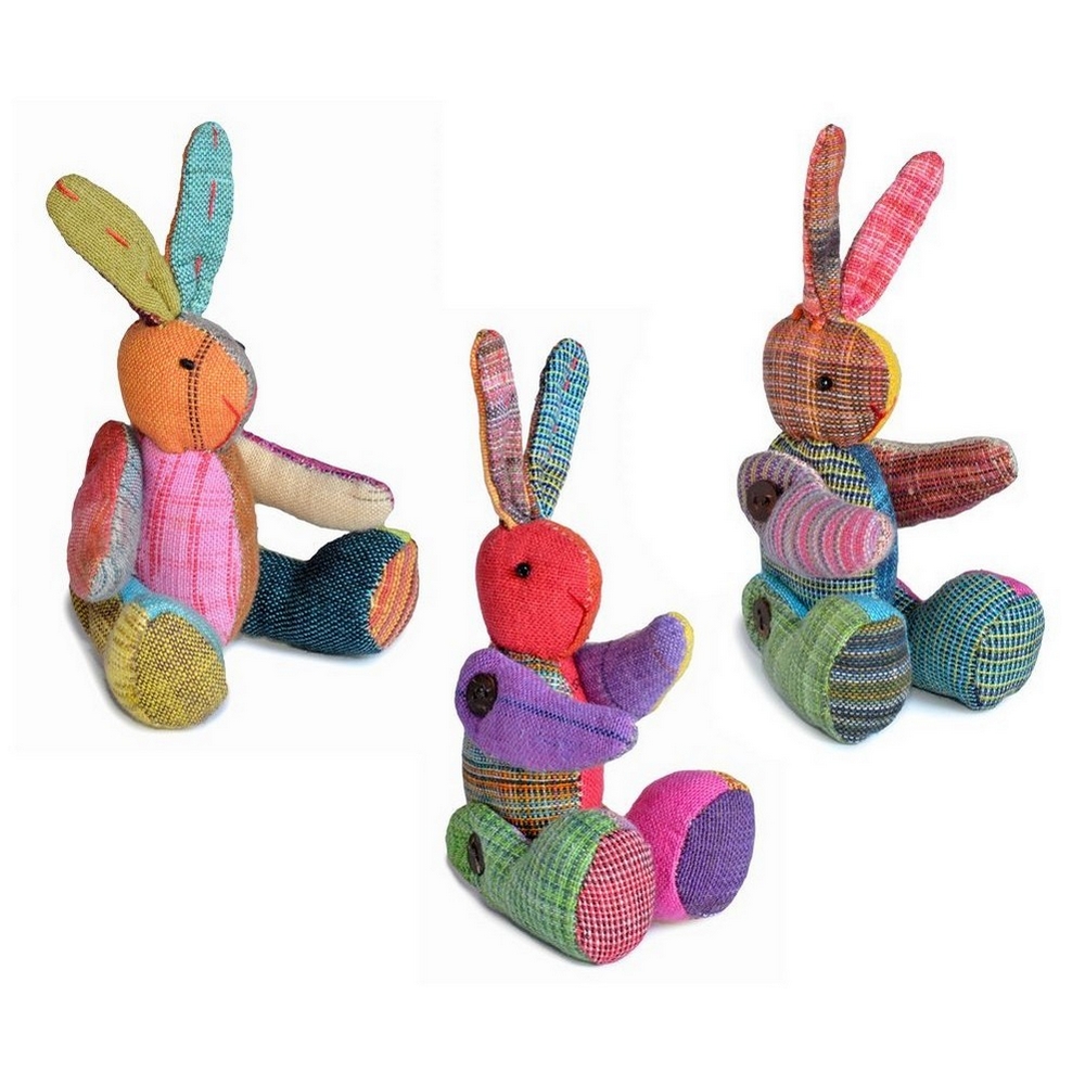 Ornament cotton soft articulated rabbit