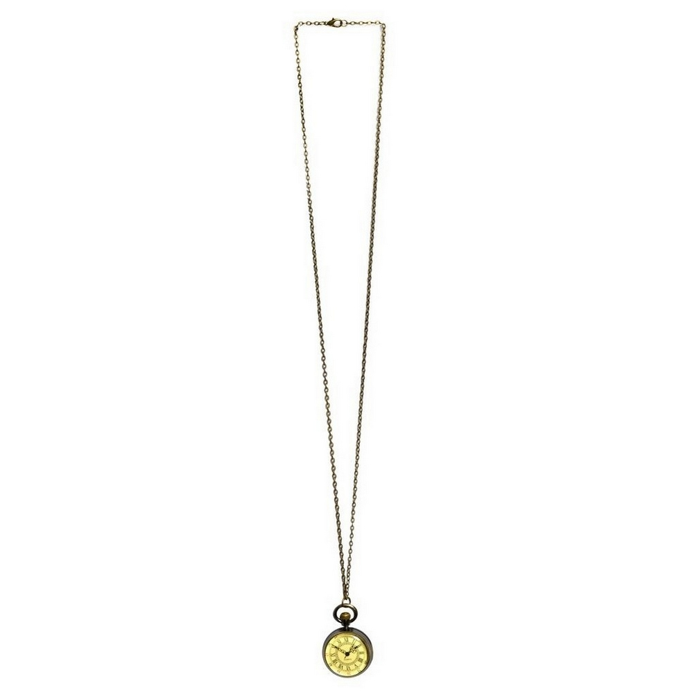 Necklace with a pendant fob watch bronze