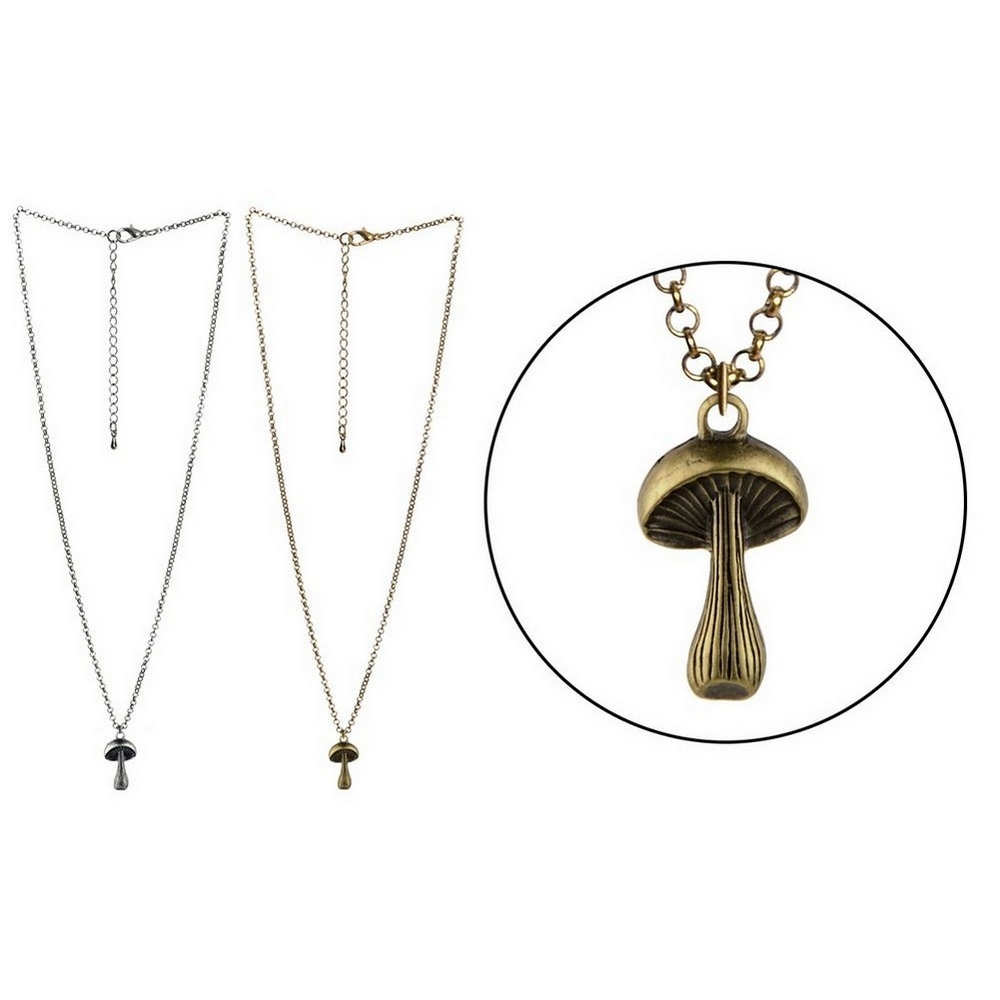 Necklace with a pendant mushroom