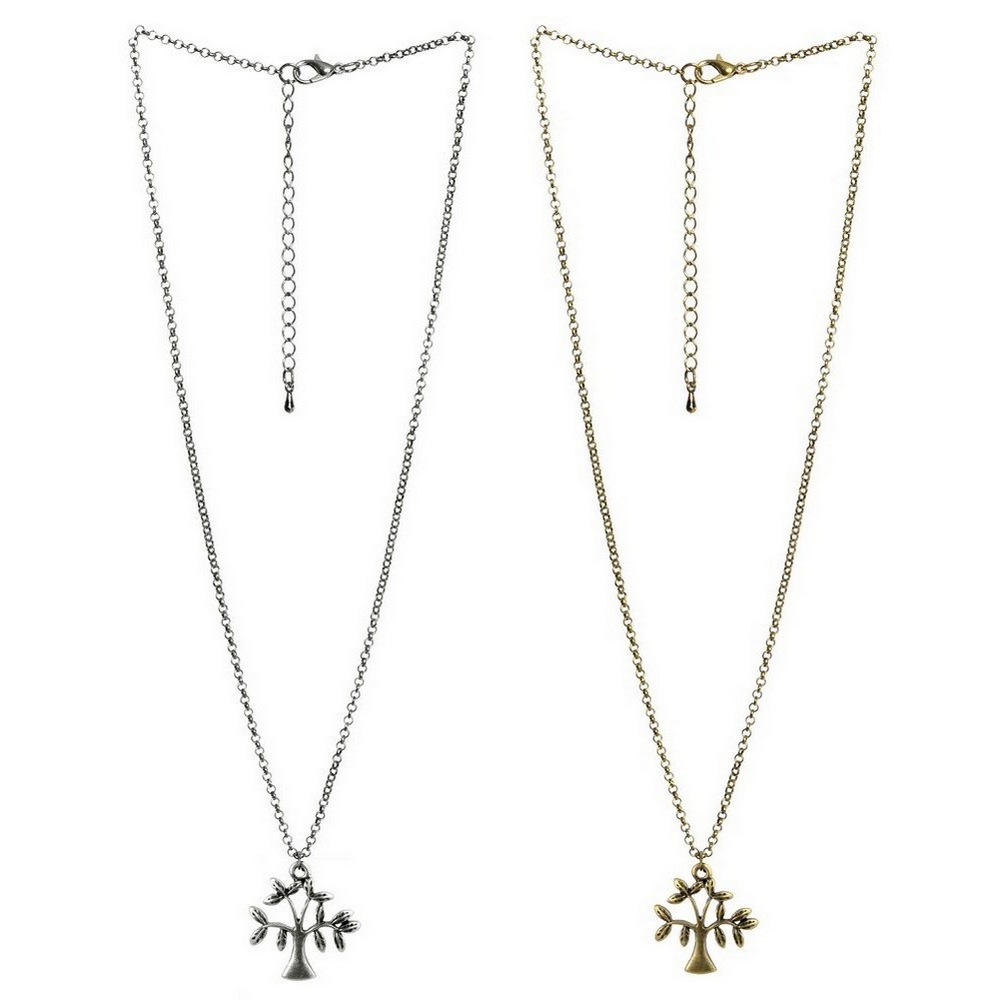 Necklace with a pendant tree