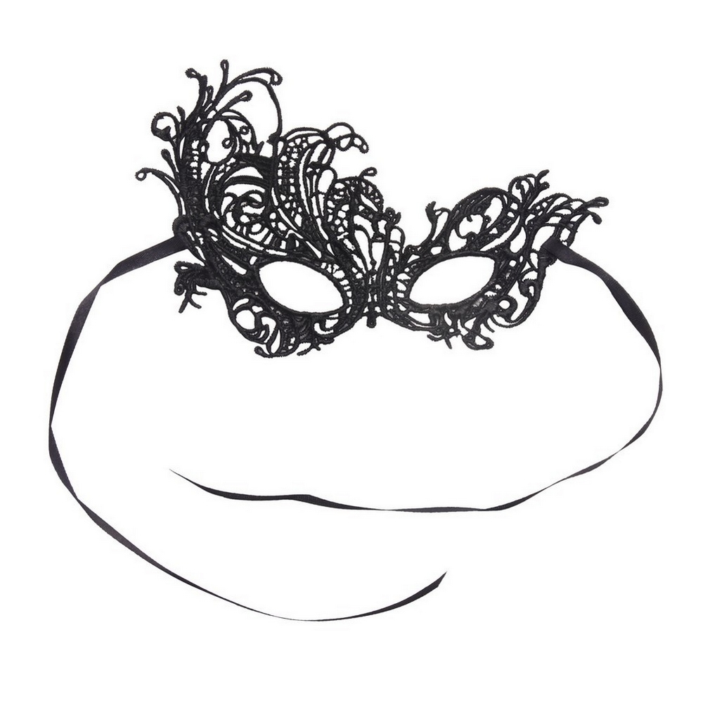 Face Mask scroll masquerade for pantomimes not pandemics black