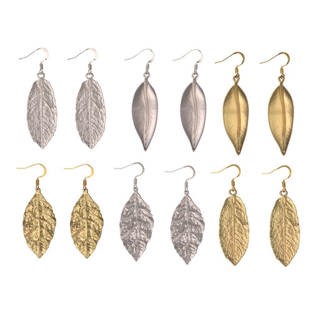 Drop earring autumn leaf