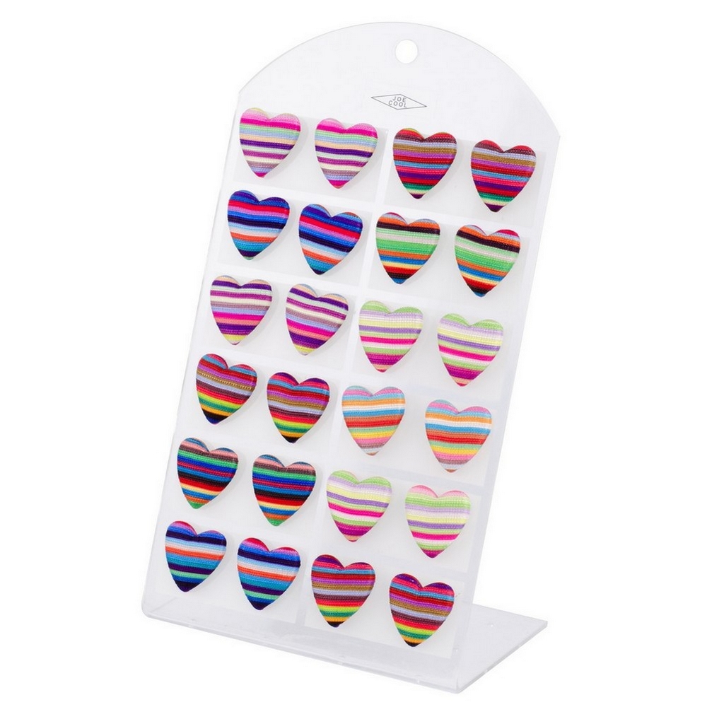 Stud earring fabric heart