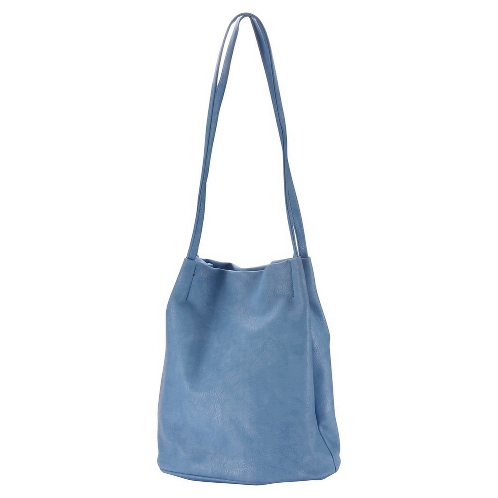 Shoulder bag nubuck effect classic blue