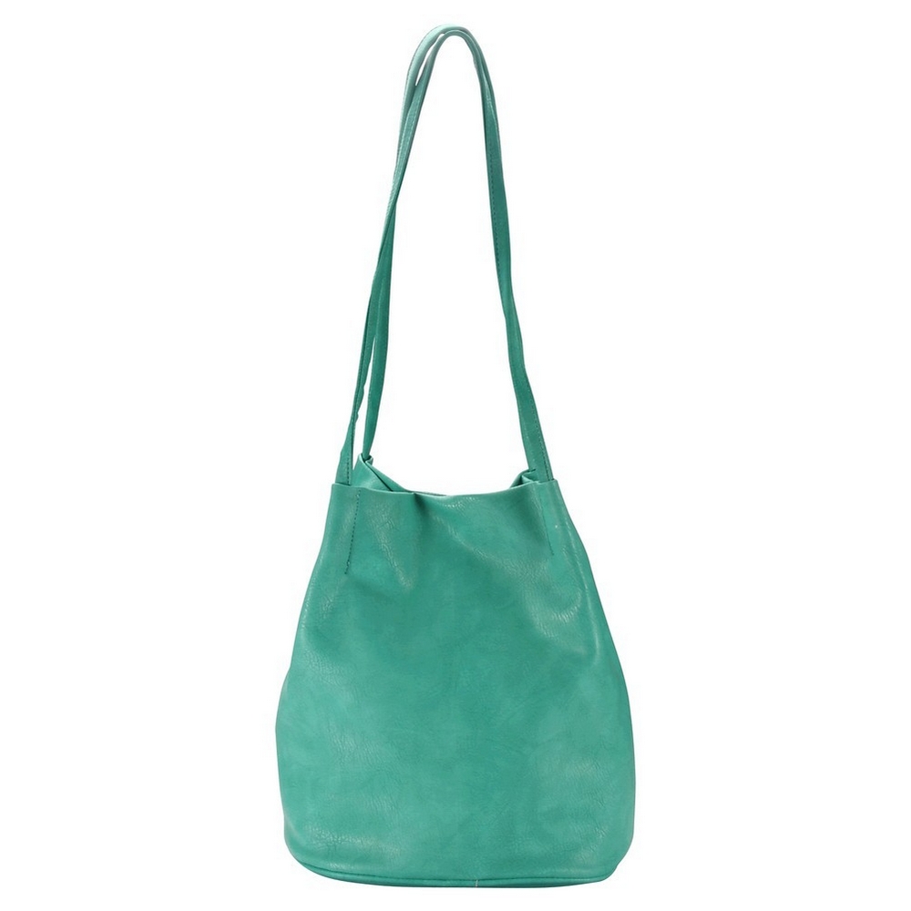 Shoulder bag nubuck effect classic turquoise