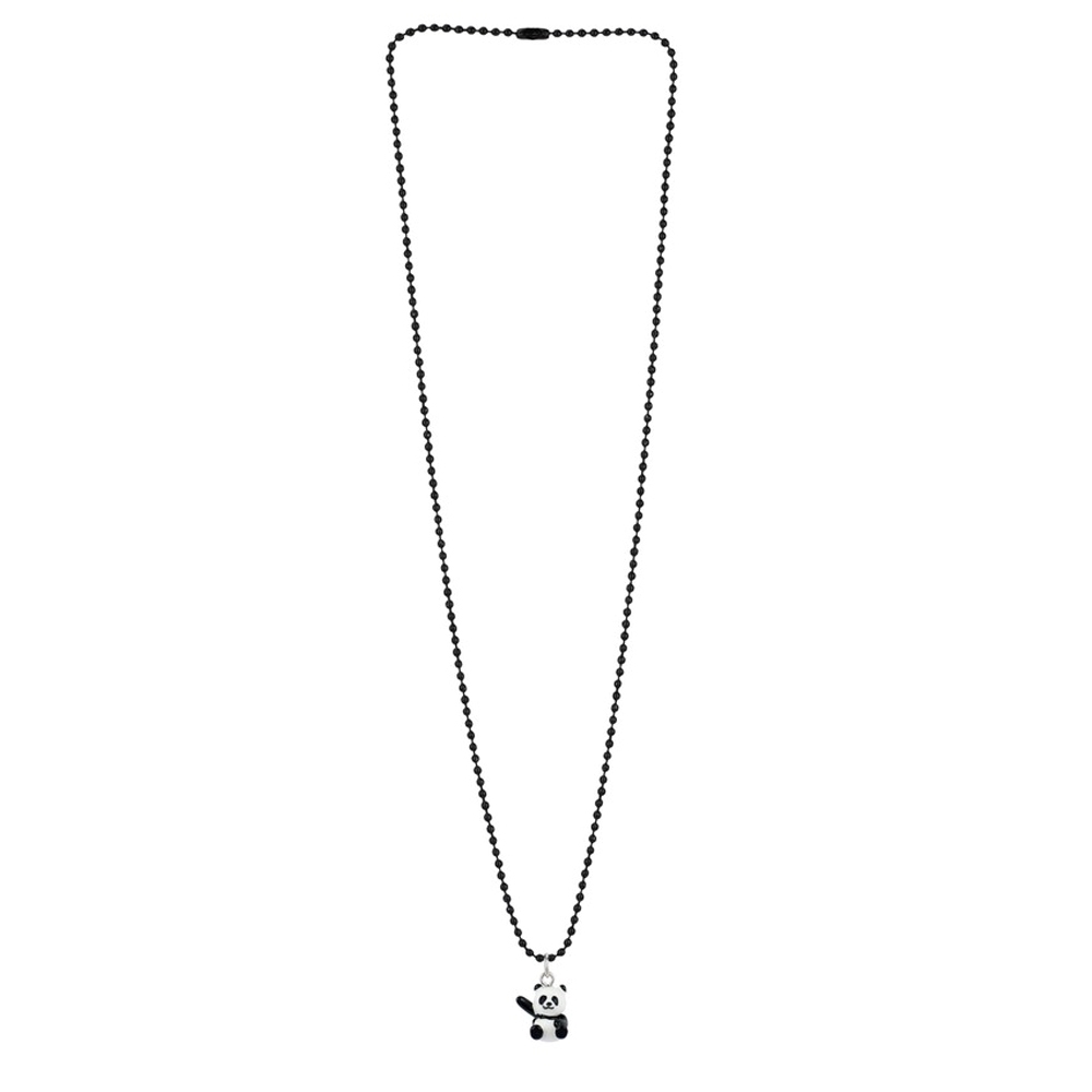 Necklace with a pendant resin hello panda on a ball chain